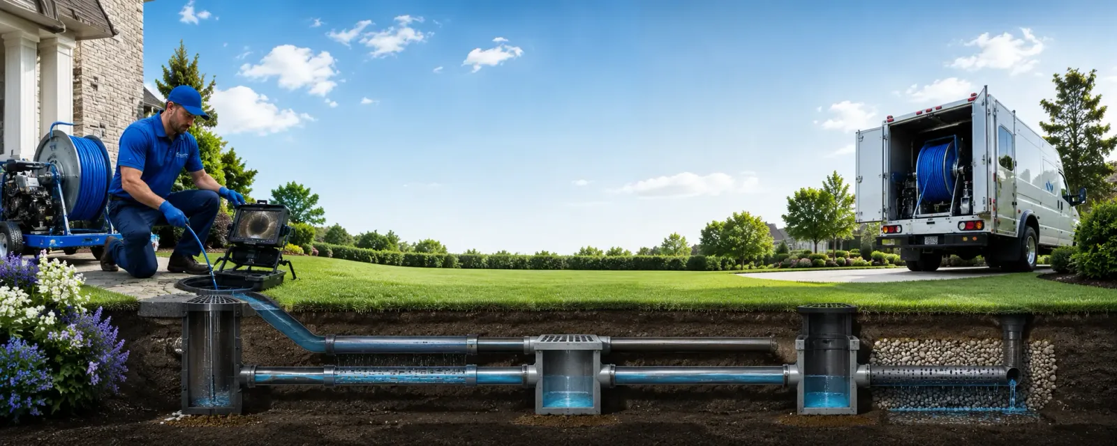 Outdoor drain cleaning information for Ortley, SD